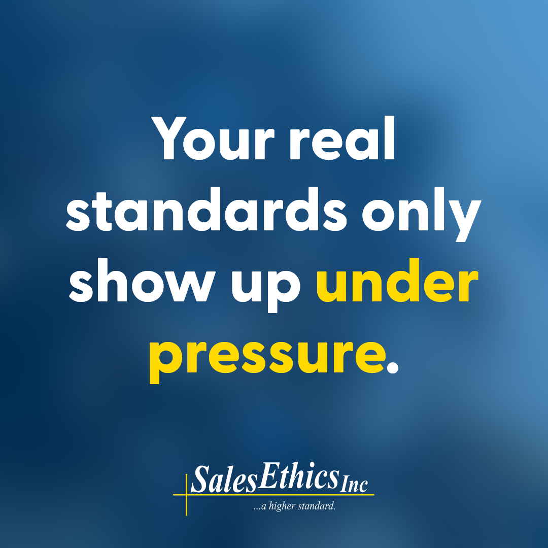 Your real standards show up under pressure